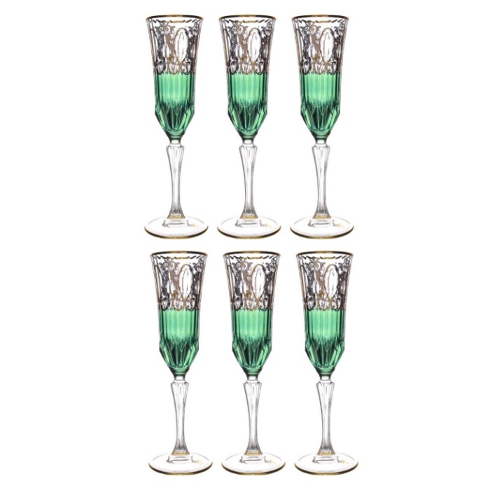 Набор хрустальных фужеров для шампанского TIMON на 6 персон